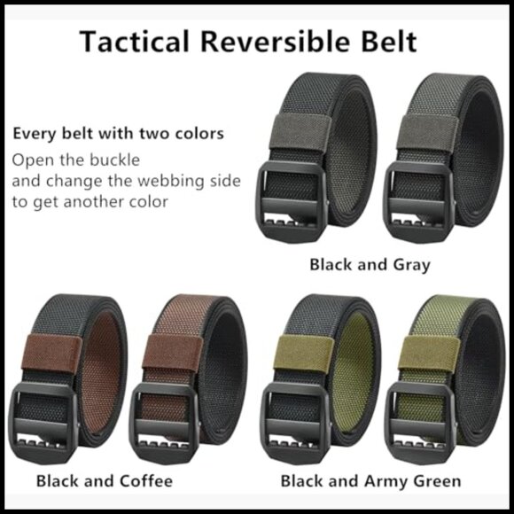 Tactical Nylon Convertible TDU Belt, Heavy Duty Webbing, Adjustable Buckle